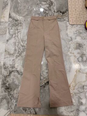 Gauge81 Taupe Wide-Leg Track Pants with Ankle Slits